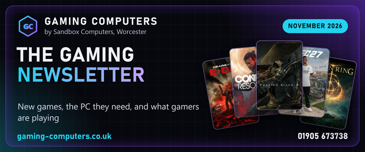 The Gaming Computers newsletter: new games, the PC they need, and what gamers are playing